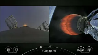 Упешная посадка первой ступени ракеты Falcon 9