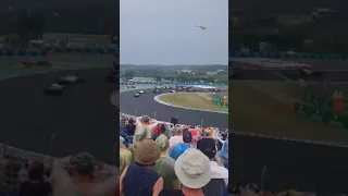 Hungary Grand Prix 2021 turn 1 crash from grandstand