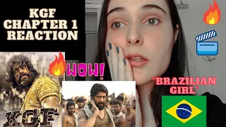 KGF Chapter 1 | KGF REACTION BY Foreigners | Yash | Kannada | Trailer Reaction | Brazilian Girl