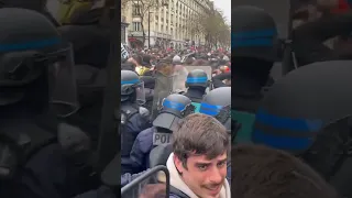 French Police Charge Protestors