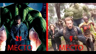 Топ 23 Фильмов Marvel!От Худшего к Лучшему!