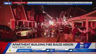 Apartment fire ruled an arson results in 3 families displaced and 1 firefighter injured