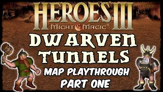 Dwarven Tunnels! Heroes 3 Map Playthrough, Part 1 (Rampart, 200%)