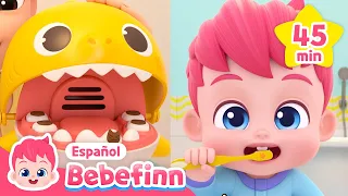 🪥A Cepillar los Dientes y Más Canciones Infantiles | Bebefinn en español