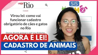 AGORA É LEI -  CADASTRAMENTO DE ANIMAIS