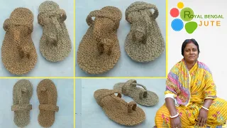 DIY-How to make a sandal with jute rope | Easy jute sandal diy craft | Craft ideas from jute rope