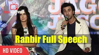 Ranbir Kapoor Full Speech | Jagga Jasoos Song Launch | Viralbollywood