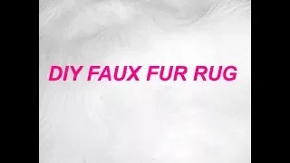 Super Easy | DIY FAUX FUR RUG