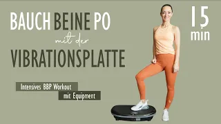 TRAINIERE BAUCH BEINE PO mit der VIBRATIONSPLATTE / Intensives BBP Workout | Katja Seifried