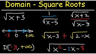 Domain of a Square Root Function & Rational Functions -  Precalculus