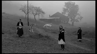 Nostalghia (1983) by Andrei Tarkovsky, Clip: Opening echo & panning shot of women, child, horse, dog