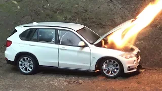 Model BMW X5 Engine Blows || Car Catches Fire