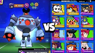 TOUS LES 76 BRAWLERS vs LE ROBOT 100'000 HP ! QUI est le PLUS RAPIDE  à le BATTRE ? 🔥