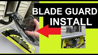 RYOBI TABLE SAW BLADE GUARD INSTALL - RYOBI RTS 12 TABLE SAW, HOW TO INSTALL TABLE SAW BLADE GUARD