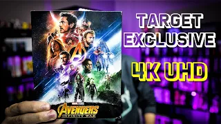 AVENGERS INFINITY WAR (TARGET EXCLUSIVE) 4K UHD BLU-RAY BOX SET *UNBOXING*