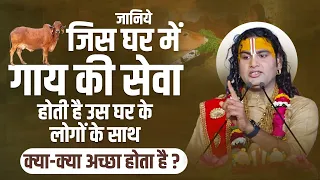 जानिये जिस घर में गाय होती है उस घर के लोगों के साथ क्या-क्या अच्छा होता है? श्री अनिरुद्धाचार्य जी