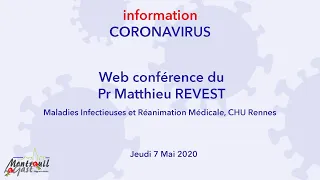 Covid-19 - Web conférence du Pr Matthieu Revest (CHU Rennes)