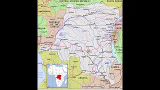 map of the Democratic Republic of the Congo Africa