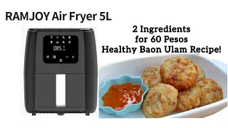 Unboxing RAMJOY Air Fryer 5L + Cooking 60 Pesos Budget Healthy Baon Recipe!