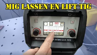 Mig en lift tig lassen met de Lascentrum GMAW 200P ACDC LCD PFC