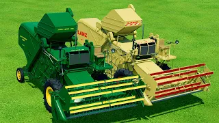 HARVEST CEREALS WITH OLD JOHN DEERE - Farming Simulator 22