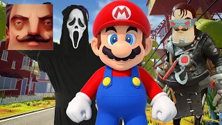 Hello Neighbor - New Neighbor Mario Butcher Terminator GhostFace (Scream 6) History Gameplay