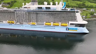 Anthem of the Seas docked at Olden, Norway