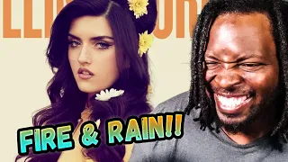 Angelina Jordan "FIRE & RAIN" (Visualizer) | REACTION