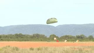 Low-cost parachute for airdropping cargo