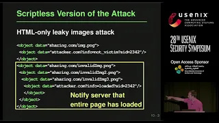 USENIX Security '19 - Leaky Images: Targeted Privacy Attacks in the Web