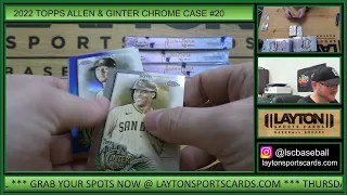 ICHIRO AUTO! 2022 Topps Allen & Ginter Chrome Baseball Hobby 12 Box FULL CASE Break #20