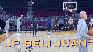 📺 Jordan Poole x Nemanja “Beli” Bjelica x Juan Toscano-Anderson at Warriors morning shootaround CLE