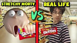 Skittles MEME: Stretchy Morty VS Real Life