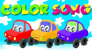 цветная песня | узнать цвет | песня для детей | детские стишки | Little Red Car | Colors Song