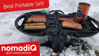 NomadiQ Portable Gas Grill Unboxing & Review | Cooking on The NomadiQ Grill