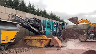 Powerscreen Metrotrak processing Construction and Demolition Waste at Dolan Skip Hire