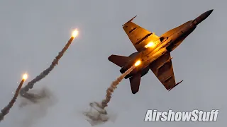 AMAZING Finnish F-18 Hornet Demo (+ Flares!) - Airshow Radom 2023