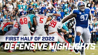 Giants Defense BEST PLAYS First Half of 2022 Season | New York Giants