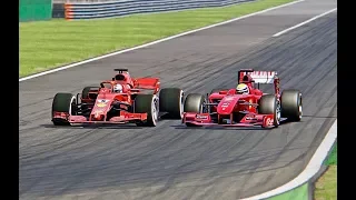 Ferrari F1 2018 vs Ferrari F1 2009 - Monza