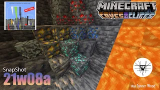 Minecraft 1.17 Snapshot 21w08a Deepslate Ores & Enhanced Cave Generation