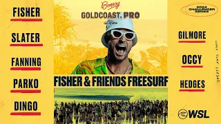 FISHER & Friends Freesurf w/ Slater, Fanning, Parko, Gilmore, Occy, Dingo | Bonsoy Gold Coast Pro