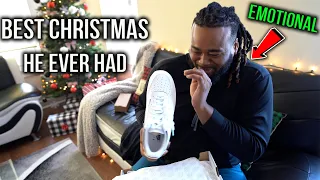 Surprising My Best Friend With His Favorite Sneaker For Christmas| HE CRIED