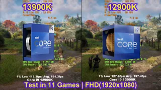 Core i9 12900K vs Core i9 13900K + RTX 4090 - Test in 11 Games | FHD(1920x1080)