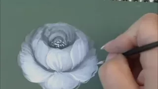 How to paint a Folk Art Rose: Acrylic Painting Technique