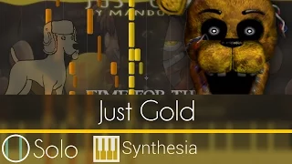 Just Gold - MandoPony - |SOLO PIANO TUTORIAL w/ LYRICS| -- Synthesia HD