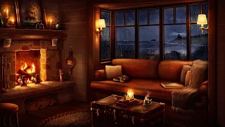 Cozy Cottage by the Sea Ambience with Rain & Fireplace Sounds for Sleeping, Reading, & Relaxation