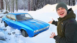 We bought an abandoned Ford Capri for $1,500 and found it under the snow!