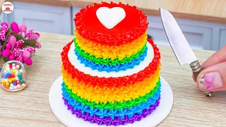 Coloful Rainbow Cake🌈1000+ Miniature Rainbow Cake Recipe🌞Best Of Rainbow Cake Ideas