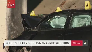 Marietta officer shoots man armed with bow and arrow, pointed it at them