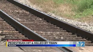 Pedestrian hit & killed by train in Jackson